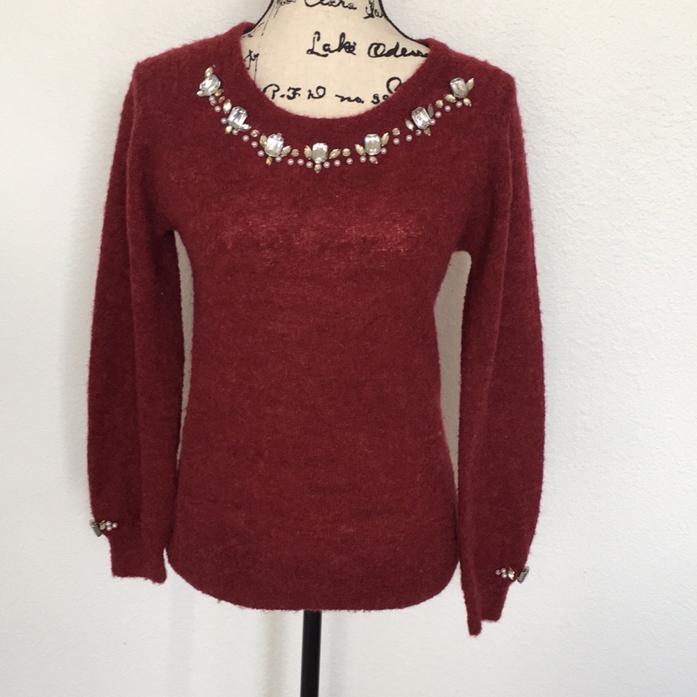 Red wool sweater